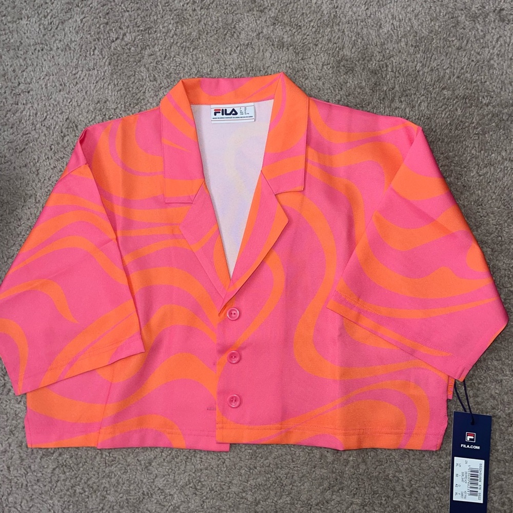 Cropped Fila Button Up